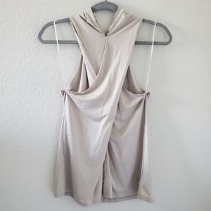 Revolve Generation Love front overlay crisscross sleeveless blouse